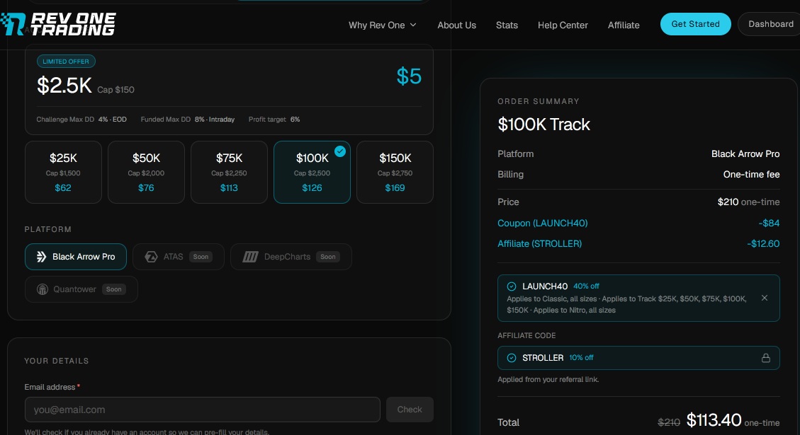 rev one checkout proof